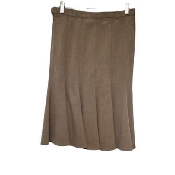 Tribal Women's  Beige Stretch-Extensible Side Zip Dressy Skirt Size 6 - Picture 1 of 5